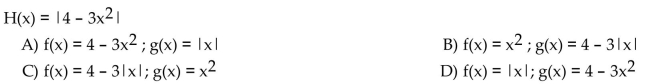 Find functions f and g so that f