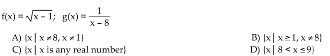 Find the domain of the composite function f