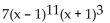 <strong>State whether the function is a polynomial function or not. If it is, give its degree. If it is not, tell why not. </strong> A) Yes; degree 14 B) Yes; degree 11 C) Yes; degree 7 D) Yes; degree 77
