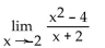 <strong>Find the limit algebraically. </strong> A) Does not exist B) -2 C) 1 D) -4