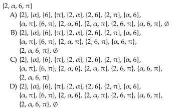 Write down all the subsets of the given set.