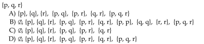 Write down all the subsets of the given set.