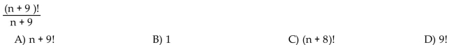 Evaluate the factorial expression.