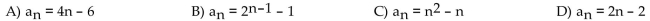 The given pattern continues. Write down the nth term of the sequence suggested by the pattern. 0, 2, 6, 12, 20, ...