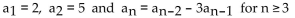 <strong>The sequence is defined recursively. Write the first four terms. </strong> A) 2, 5, -1, -16 B) 2, 5, -13, 44 C) 2, 5, 1, 2 D) 2, 5, 17, -46