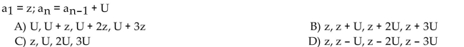 The sequence is defined recursively. Write the first four terms.