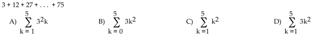 Express the sum using summation notation.
