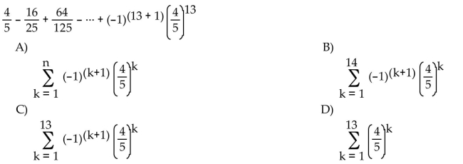 Express the sum using summation notation.