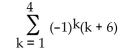 <strong>Find the sum of the sequence. </strong> A) 2 B) 34 C) -34 D) 26