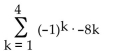 <strong>Find the sum of the sequence. </strong> A) -16 B) -80 C) 80 D) 4,096