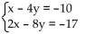 <strong>Solve the system. </strong> A) (2, 4) B) (2, 3) C) dependent (many solutions) D) inconsistent (no solution)