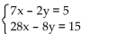 <strong>Solve the system. </strong> A) inconsistent (no solution) B) 6, - 9 C) (2, 5) D) consistent (many solutions)