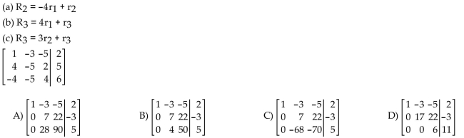 Perform the row operation(s) on the given augmented matrix.