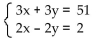 <strong>Use Cramer's rule to solve the linear system. </strong> A) x = 8, y = 9 B) x = 9, y = 8 C) x = -9, y = -8 D) x = -8, y = 9