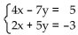 Use Cramer's rule to solve the linear system.