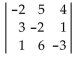 <strong>Find the value of the determinant. </strong> A) -90 B) 130 C) 80 D) -12
