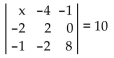 Solve for x.