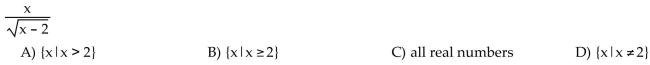 Find the domain of the function.