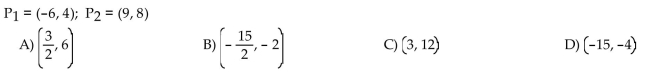 Find the midpoint of the line segment joining the points    <div style=padding-top: 35px> 