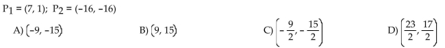 Find the midpoint of the line segment joining the points    <div style=padding-top: 35px> 