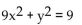 <strong>List the intercepts for the graph of the equation.  </strong> A) (-9, 0), (0, -1), (0, 1), (9, 0) B) (-1, 0), (0, -3), (0, 3), (1, 0) C) (-1, 0), (0, -9), (0, 9), (1, 0) D) (-3, 0), (0, -1), (0, 1), (3, 0) <div style=padding-top: 35px> 