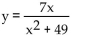 <strong>List the intercepts for the graph of the equation.  </strong> A) (0, -7), (0, 0), (0, 7) B) (-7, 0), (0, 0), (7, 0) C) (-49, 0), (0, 0), (49, 0) D) (0, 0) <div style=padding-top: 35px> 