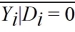 <strong>When running an experiment, suppose we assume the participants in the experiment are a random sample of the population. Let Y<sub>i</sub> be the outcome for individual i and let D<sub>i</sub> equal one if individual i receives the treatment and zero otherwise. What does the assumption of a random treatment imply?</strong> A) - approximates E(Y<sub>i</sub>) B) approximates E(Y<sub>i</sub>|D<sub>i</sub> = 1) - E(Y<sub>i</sub>|D<sub>i</sub> = 0) C) - = 0 D) Selection Bias = 0