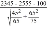 <strong>Suppose you wanted to determine if you should reject the null hypothesis that running a playing fast tempo (as opposed to slow) music in your store decreases sales by $100 on average. On 65 randomly selected days with fast tempo music on the average store sales is $2,345 with a sample standard deviation of 45, while on 75 randomly selected days with slow tempo music on the average store sales is $2,555, with a sample standard deviation of 65. What would be the proper t-stat for this hypothesis test?</strong> A) B) C) D)