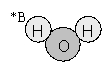 Which of the following is an accurate representation of a water molecule?