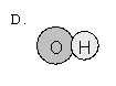 Which of the following is an accurate representation of a water molecule?