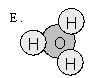 Which of the following is an accurate representation of a water molecule?