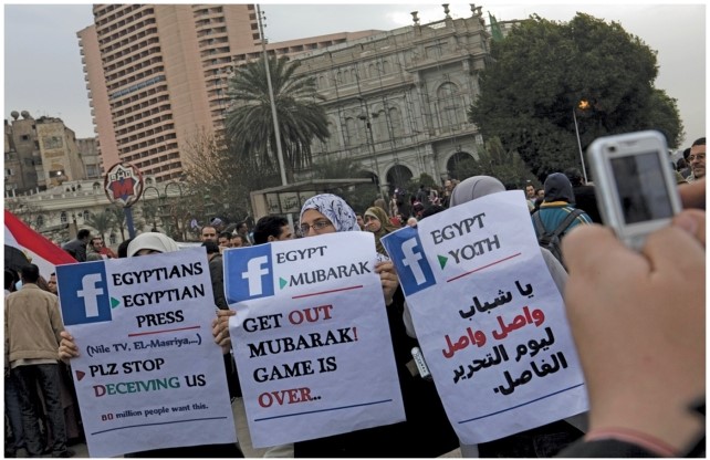<strong>According to this image, what surge of political activity was particularly influenced by the emergence of social media in the late 2000s? </strong> A) The struggle for the legalization of gay marriage in the United States B) The rise of Al Qaeda and other terrorist groups C) Protests against U.S. involvement in the Middle East D) The Arab Spring