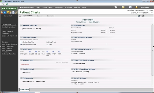 <strong>What is the name of the screen that is open above? (note to vendor: Image is SPU from previous edition) </strong> A) chart B) registration C) facesheet D) schedule