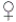 The symbol for female is .