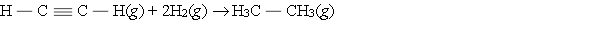 <strong>Hydrogenation of double and triple bonds is an important industrial process. Calculate (in kJ) the standard enthalpy change ?H \degree for the hydrogenation of ethyne (acetylene) to ethane. </strong> A) -296 kJ B) -51 kJ C) 51 kJ D) 296 kJ E) 381 kJ