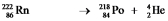 <strong>Which one of the following equations correctly represents alpha decay of ?</strong> A) B) C) D) E)