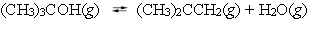 At 450 \degree C, tert-butyl alcohol decomposes into water and isobutene. A reaction vessel contains these compounds at equilibrium. What will happen if the volume of the container is reduced by 50% at constant temperature?