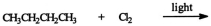 <strong>Identify the principal organic product of the reaction between butane and chlorine. </strong> A) CH<sub>3</sub>Cl B) CH<sub>3</sub>CH<sub>2</sub>Cl C) CH<sub>3</sub>CHClCH<sub>3</sub> D) CH<sub>3</sub>CH<sub>2</sub>CHClCH<sub>3</sub> E) None of these choices is a major product of the reaction.