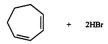 <strong>Identify the products for the reaction between cycloheptene and bromine. </strong> A) B) C) D) E) None of these choices is among the products of the reaction.