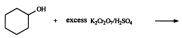 <strong>Identify the organic product when cyclohexanol reacts with excess potassium dichromate in the presence of sulfuric acid. </strong> A) B) C) D) E) None of these choices is the organic product of the reaction.