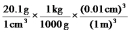 <strong>Which of the following correctly shows how to convert a density of 20.1 g cm<sup>-3</sup> to units of kg m<sup>-3</sup>?</strong> A) B) C) D) E)
