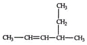 <strong>Select the correct name for the following compound. </strong> A) 2-ethyl-3-pentene B) 4-ethyl-2-pentene C) 3-methyl-4-hexene D) 4-methyl-2-hexene E) None of these choices are correct.
