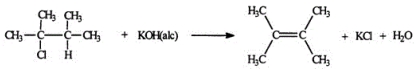 <strong>2-chloro-2,3-dimethylbutane will react with potassium hydroxide dissolved in alcohol to produce 2,3-dimethyl-2-butene. What type of reaction is this? </strong> A) addition B) elimination C) substitution D) oxidation E) displacement
