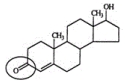 <strong>Testosterone is a male hormone. Identify the functional group circled. </strong> A) aldehyde B) ketone C) alcohol D) ester E) carboxyl