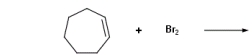 <strong>Identify the products for the reaction between cycloheptene and bromine. </strong> A) A B) B C) C D) D E) None of these choices are correct.