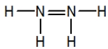 <strong>Hydrazine, N<sub>2</sub>H<sub>4</sub>, is a good reducing agent that has been used as a component in rocket fuels. Select its Lewis structure.</strong> A) B) C) D) E) None of these choices are correct.