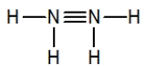 <strong>Hydrazine, N<sub>2</sub>H<sub>4</sub>, is a good reducing agent that has been used as a component in rocket fuels. Select its Lewis structure.</strong> A) B) C) D) E) None of these choices are correct.