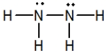 <strong>Hydrazine, N<sub>2</sub>H<sub>4</sub>, is a good reducing agent that has been used as a component in rocket fuels. Select its Lewis structure.</strong> A) B) C) D) E) None of these choices are correct.