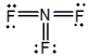 <strong>Select the correct Lewis structure for nitrogen trifluoride, NF<sub>3</sub>.</strong> A) B) C) D) E)