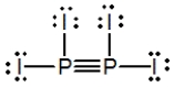 <strong>Select the best Lewis structure for P<sub>2</sub>I<sub>4</sub>.</strong> A) B) C) D) E) None of these choices are correct.